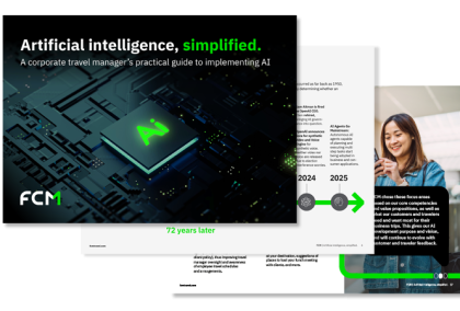FCM Travel, artificial intelligence, corporate travel technology