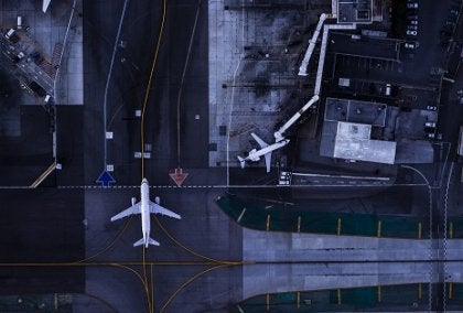 Plane on runway