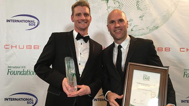 FCM winning award at Duty of Care Awards 2019