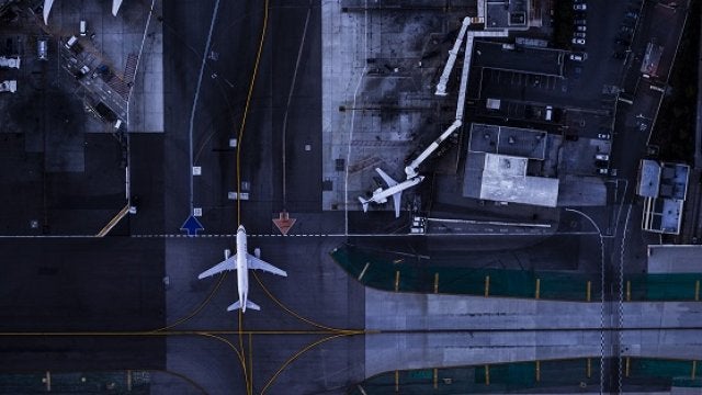 Plane on runway