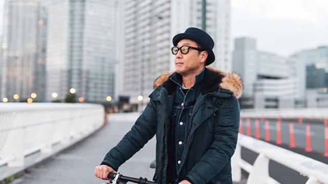 japanese man on scooter