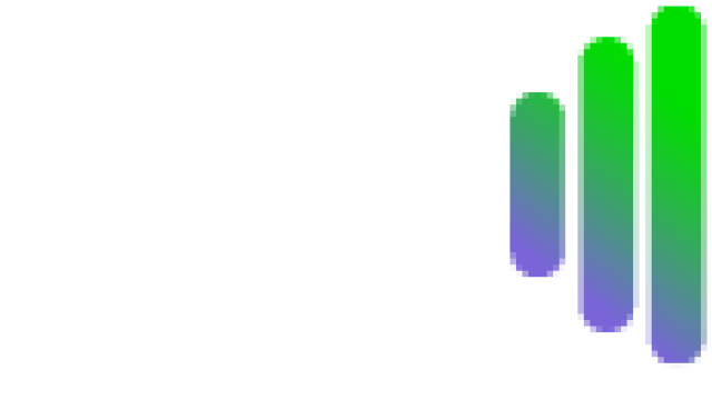 Sam logo with green-to-purple gradient soundwave bars