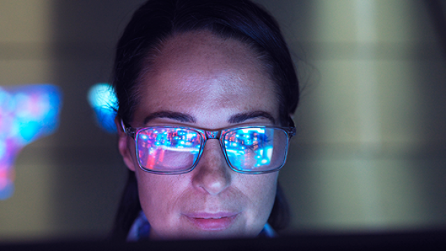 Women looking at screen
