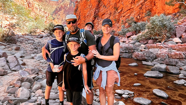 Kimberley Saddington with her family