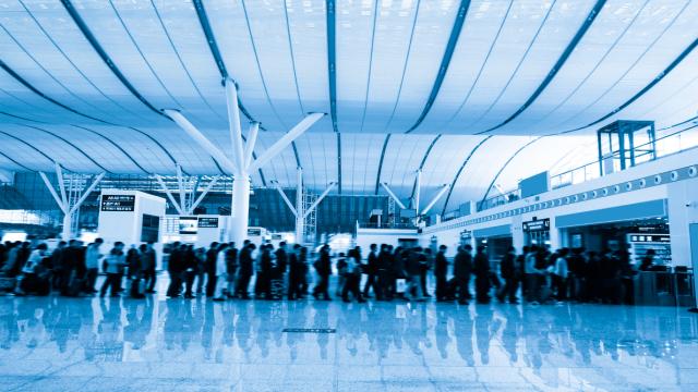 Airport security lines
