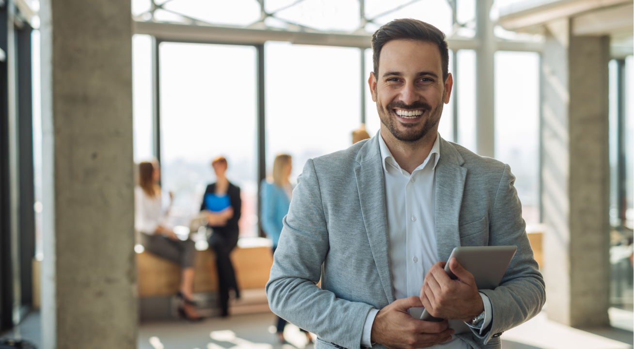 man smiling at camera