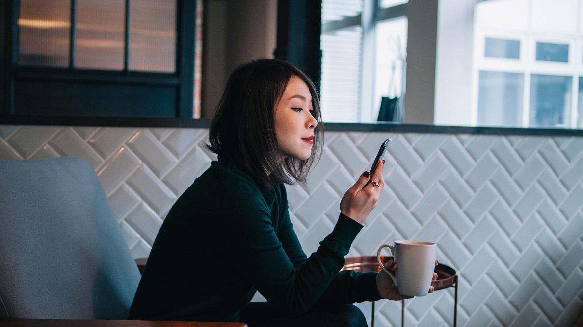 Female on mobile phone
