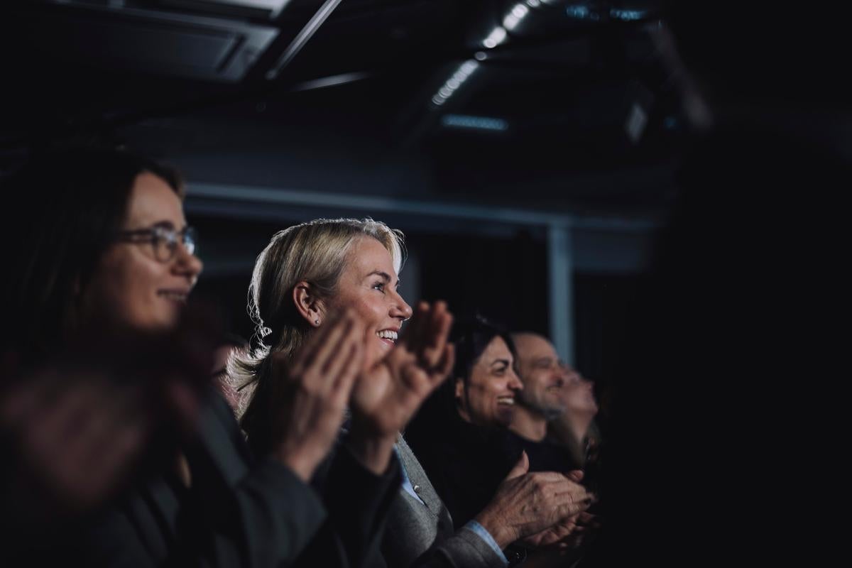 Audience applauding