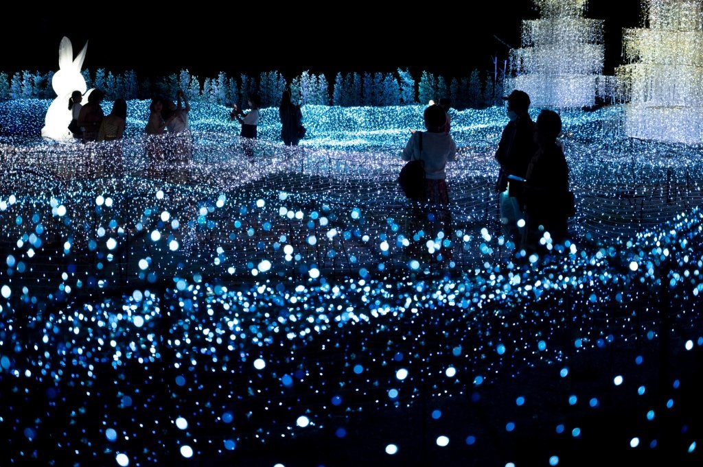 Abstract Illuminated Light festival Background