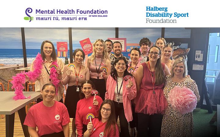The Marketing team on Pink Shirt Day 
