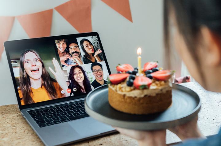Online birthday event.