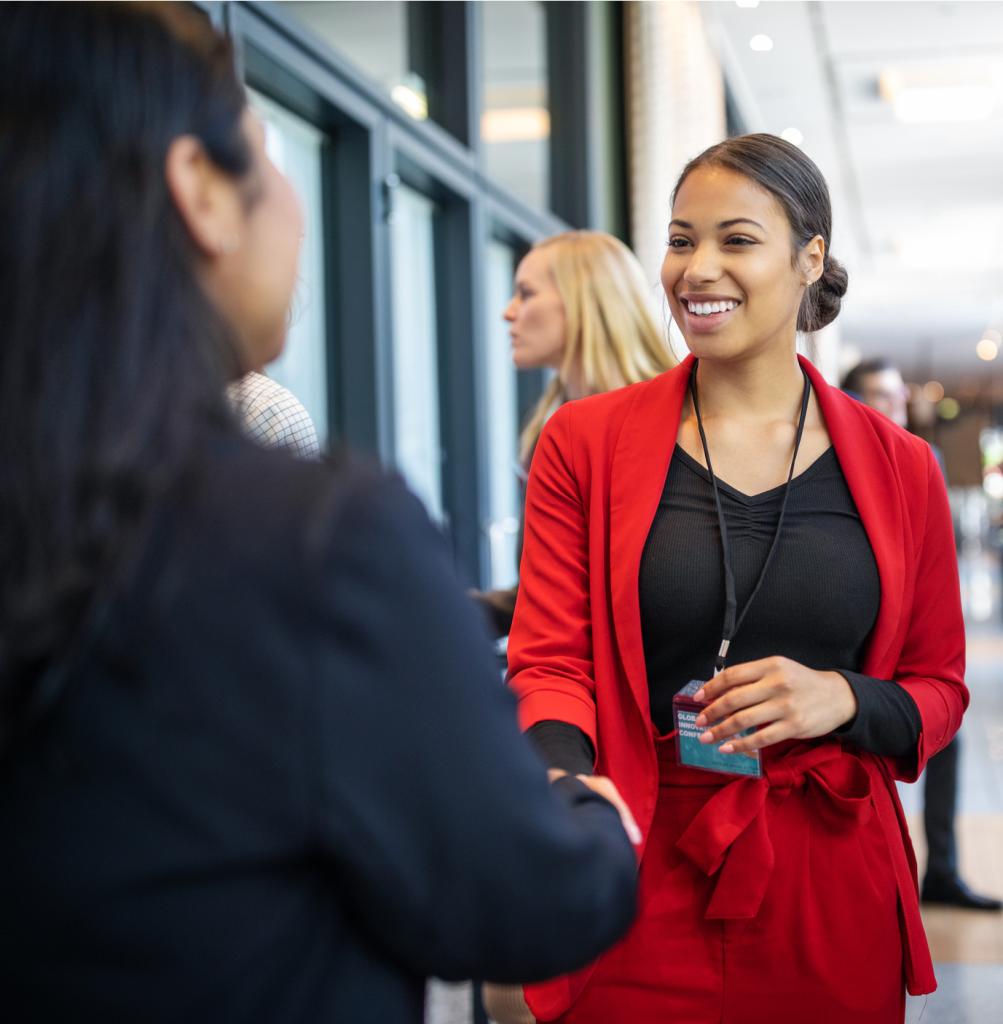 Business woman handshake
