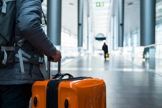 Airport with luggage
