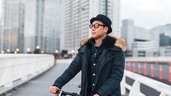 japanese man on scooter