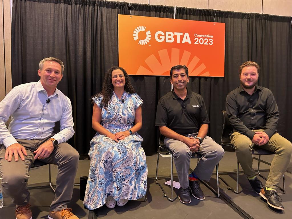 GBTA Panelist, Ben Park, Denise Naguib, Nashir Hirjee and Glenn Thorsen