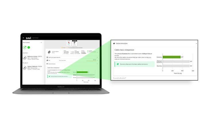 Savi on a laptop screen