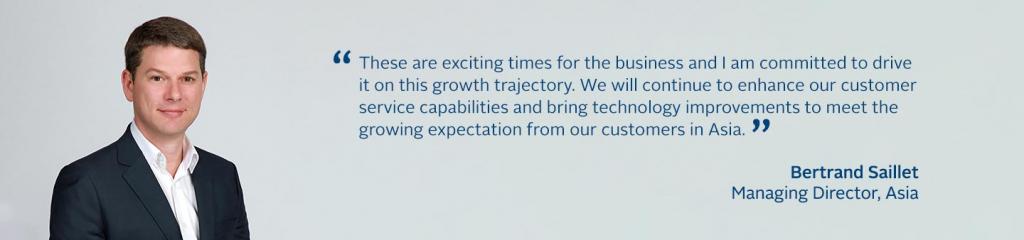 Bertrand's Quote as Managing Director for FCM Asia