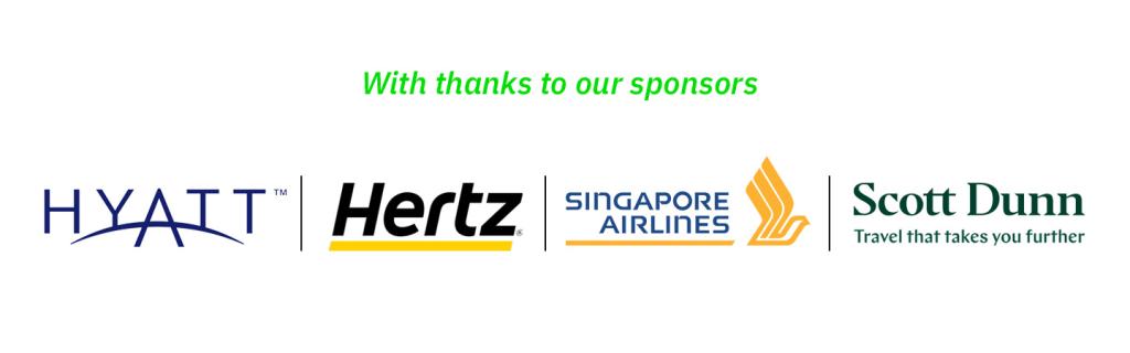 Our Sponsors: Hyatt, Hertz, Singapore Airlines & Scott Dunn