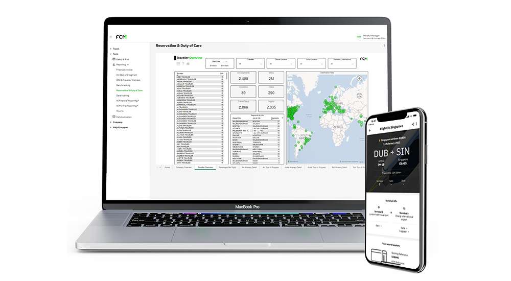 Image of FCM technology on a laptop