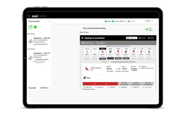 iPad showing FCM's online booking tool