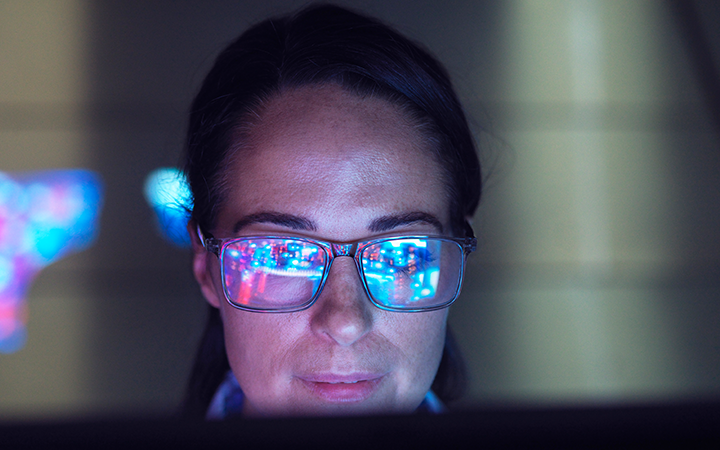 Women looking at screen