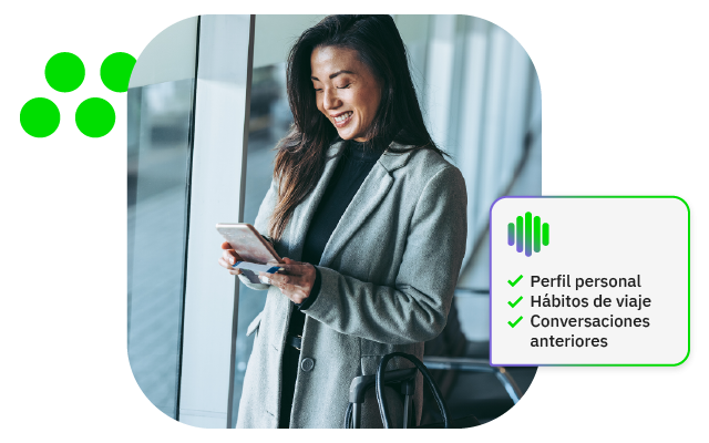 Personal profile, travel habits and past chats Sam platform