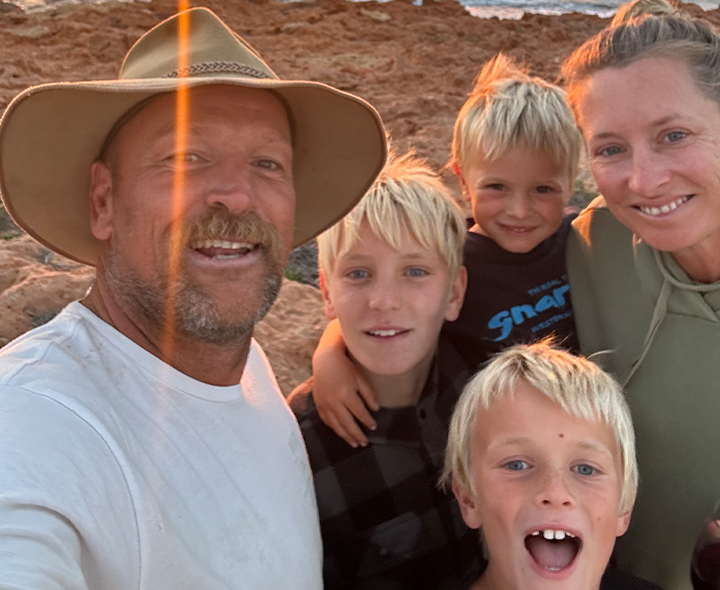 Kimberley Saddington with her family