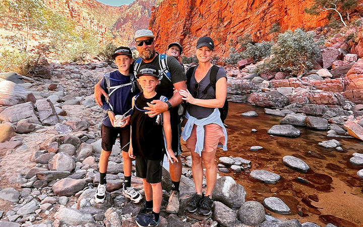 Kimberley Saddington with her family