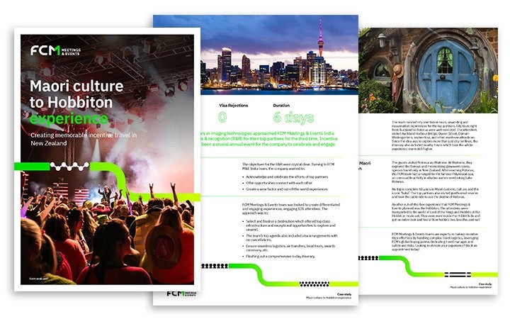 FCM M&E Managing incentive travel in New Zealand - Maori culture to Hobbiton experience