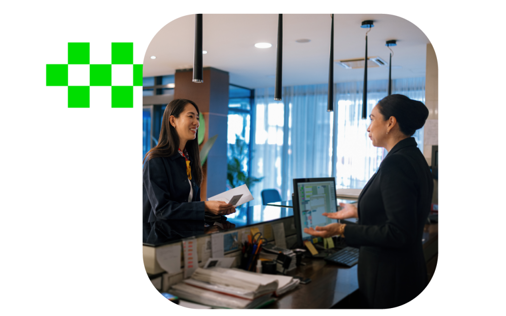 Hotel check-in corporate travel