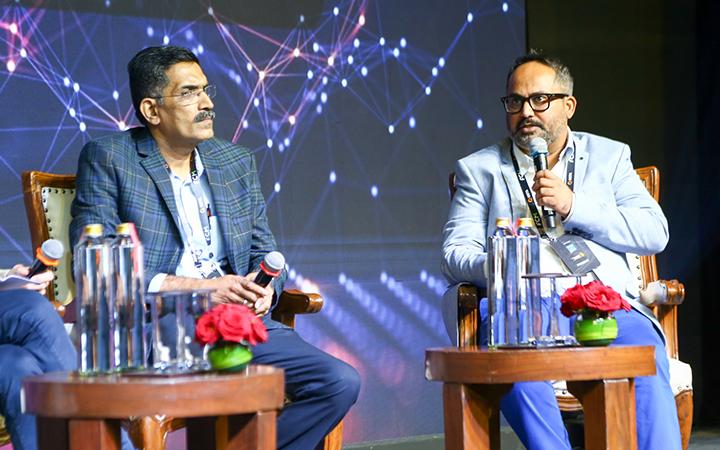 Tech Panelists - Renaud Nicolle, Pramod Shetty, Gaurav Nagwekar & Naomi Dias at Corporate Travel Summit India