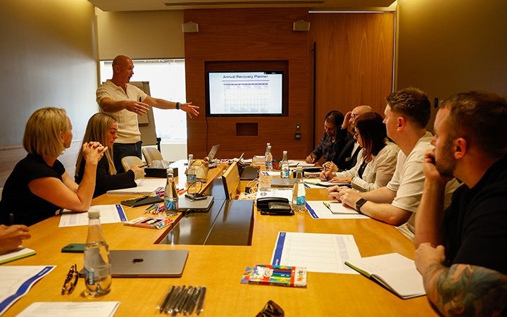 meeting at a boardroom