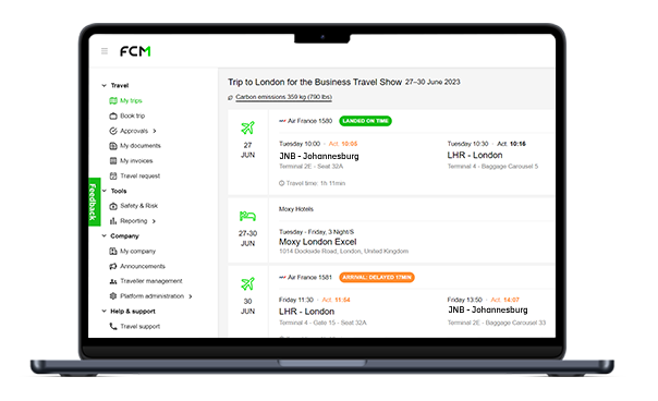 Make meaningful impact in your travel programme. Book a demo. | FCM Travel