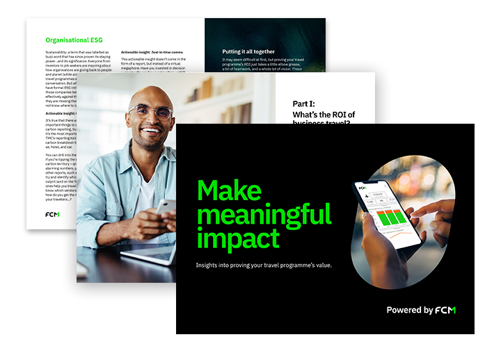 Make meaningful impact in your travel programme. | FCM Travel