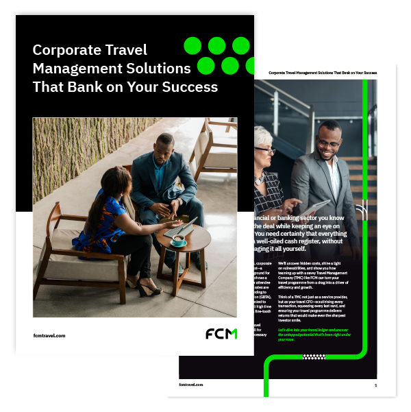 FCM Travel - Financial Industry White Paper Mockup