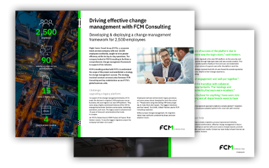cover image for change management with FCM consulting case study