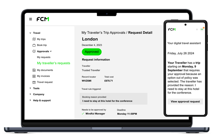 The FCM Platform Approvals’ Advise option