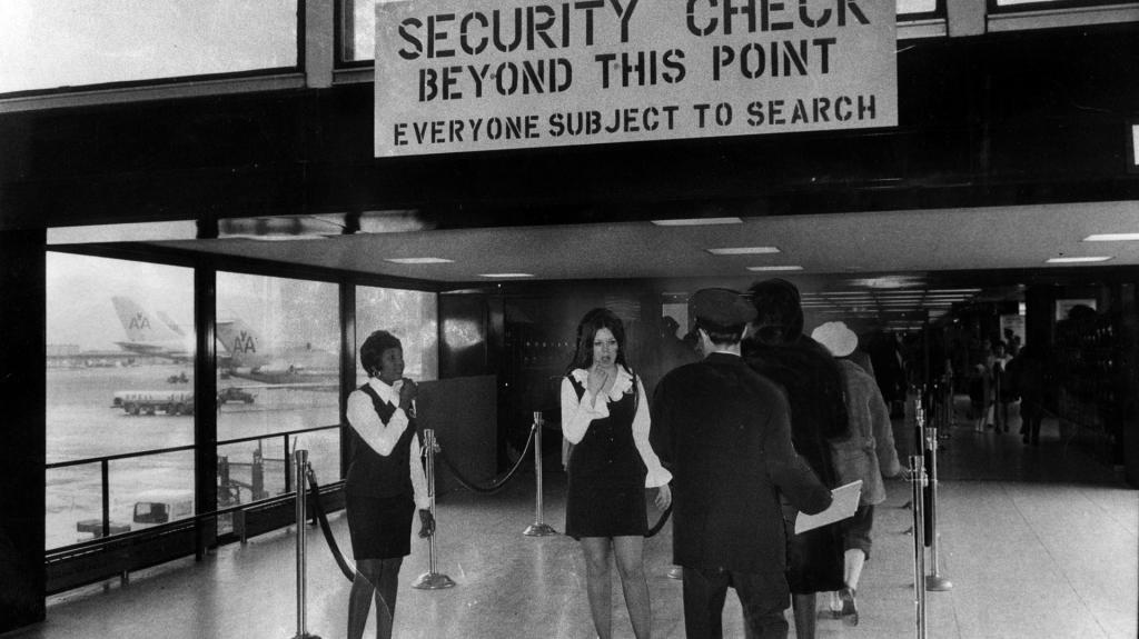 Security checks in the US in 70s