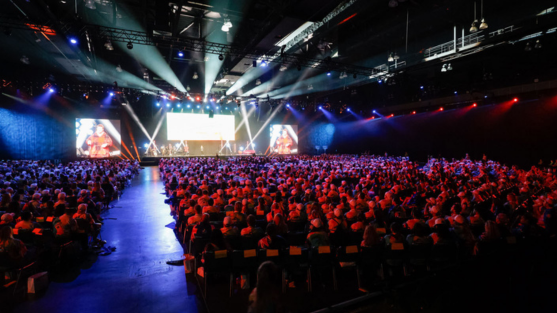 Conference audience and theme lighting