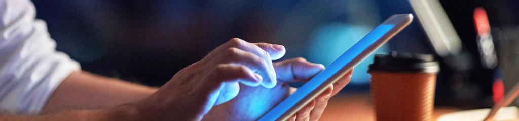 Man using technology