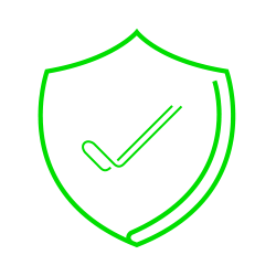 Plaque with tick icon.