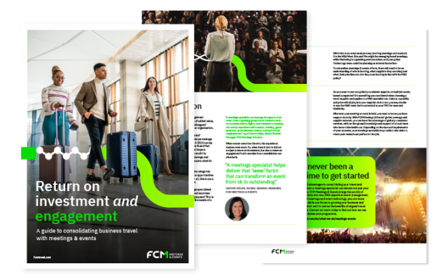Return on Investment and Engagement Guide | FCM Meetings & Events