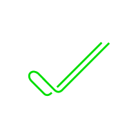 Two overlapping green check mark graphic on black background